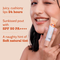Chemist At Play Peach Tinted Lip Balm for Dark, Dry, Chapped and Pigmented Lips| Gives 24 hours moisturization| SPF 50 PA++++| Has 2% Kojic Acid, Hyaluronic Acid, ceramides & Peptides| 10gms