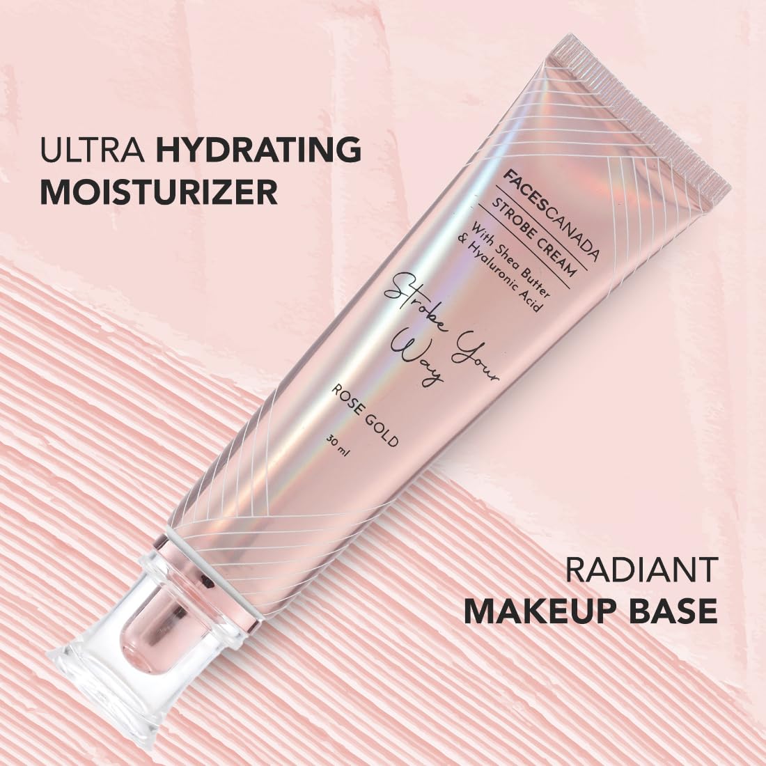 FACESCANADA Rose Glow Kit Medium Coverage Rose Gold Strobe Cream (30Ml) + Warm Natural All Day Hydra Matte Mini Foundation (15Ml) Makeup Kit For Women (Combo Pack Of 2)