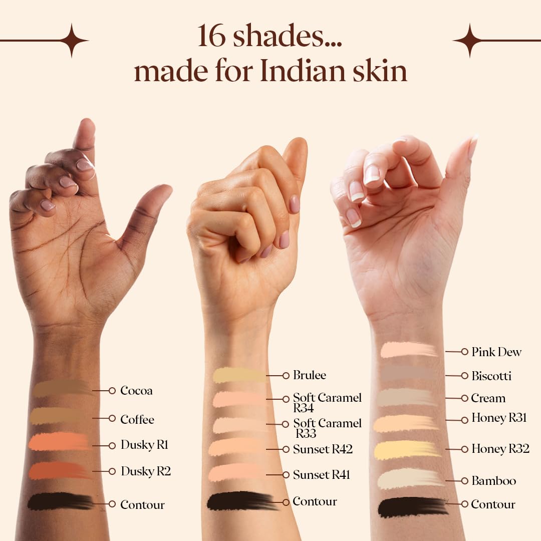 DAZLLER Loose Compact Powder, For Setting Makeup, Featherlight Sheer Finish, Oil-Control, Added Sunscreen For All Skin Types, 30G-Coffee, Beige