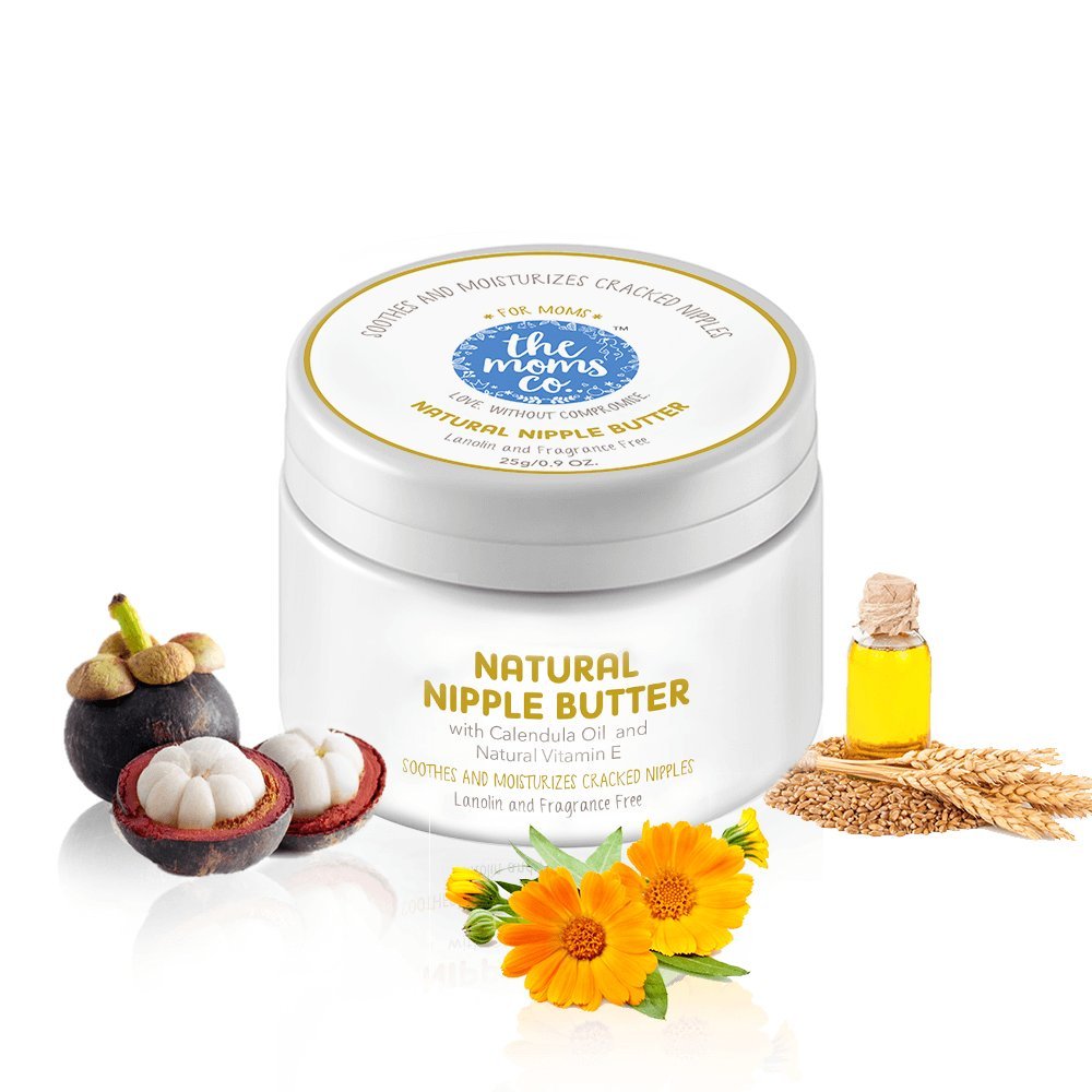 The Moms Co Natural Stretch Oil, 7 in 1 Natural Bio Oil Australia - Certified Toxin - Free and Mineral - Oil - Free Elasticity Belly Oil 100 ml & Nipple Butter Cream 25 g