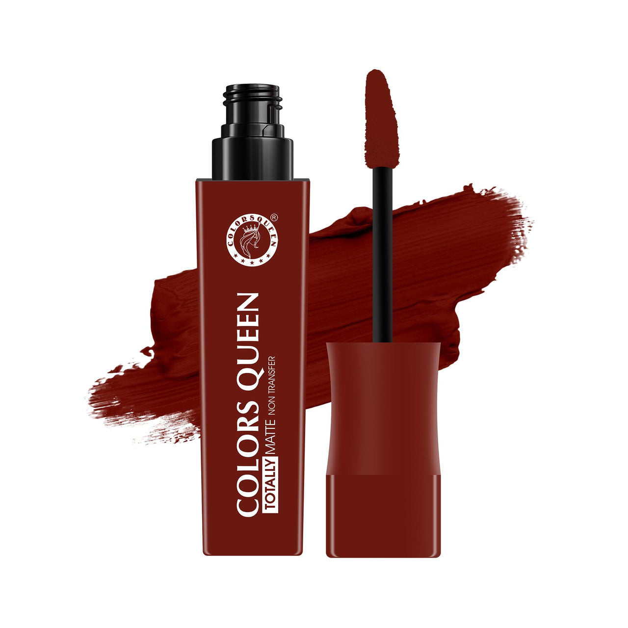 Colors Queen Totally Matte Liquid Lipstick | Intense Color Payoff, Lightweight & Comfortable, One Swipe Application | Long Lasting, Non Transfer Liquid Lipstick for Women (09 - Sexy Coco, 7.5g)