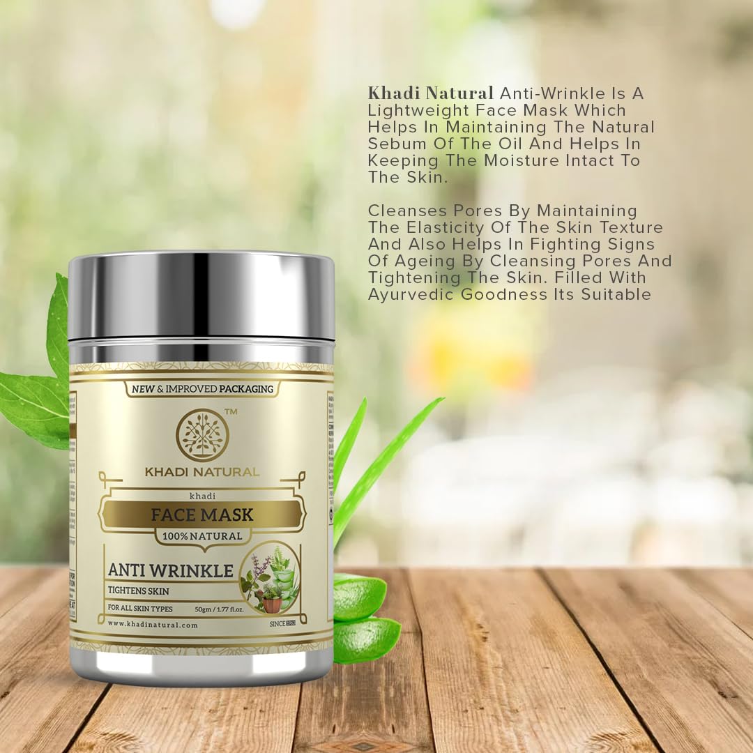 KHADI NATURAL Anti Wrinkle Herbal Face Mask, 50g