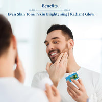 Blue Nectar Vitamin C Face Moisturizer for Oily & Acne Prone Skin with Grapeseed | Oil-Free | Plant Based Vit C Lightweight Cream for Men (19 herbs, 50g)