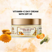Khadi Organique Vitamin C Day Cream with SPF 30 for Skin Brightening | Sunscreen for Oily Skin & Dry Skin | Daily Use Cream for Women & Men - 50gm