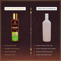 Khadi Organique Amla & Bhringraj Hair Conditioner | Enhance Hair Color | Strengthen Hair Follicles(SLS & Parabeen Free) pack of 2 400 ML