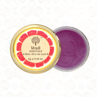 Khadi Essentials Beetroot Lip Balm with Wine Grapefruit, Lotus Flower, Shea Butter, Coconut Oil, For Dry Damaged and Chapped Lips, SLS Paraben-Free Lip Lightening Balm - 5gm