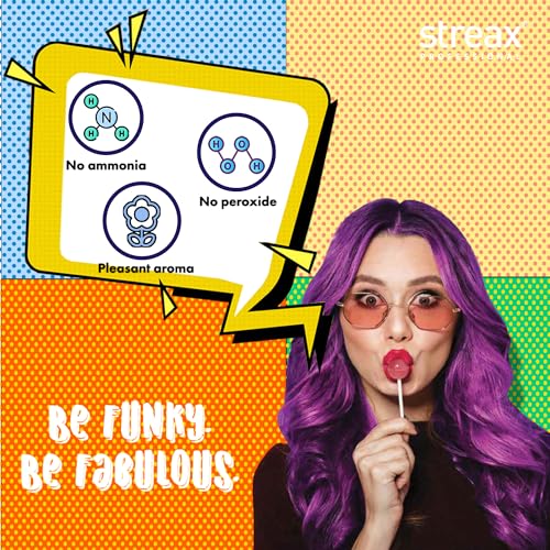 Streax Professional Hold & Play Funky Colour, Oomphy Orange, 100g | Orange Hair Colour I Vibrant Semi-Permanent Hair Colour | Ammonia Free, Peroxide Free