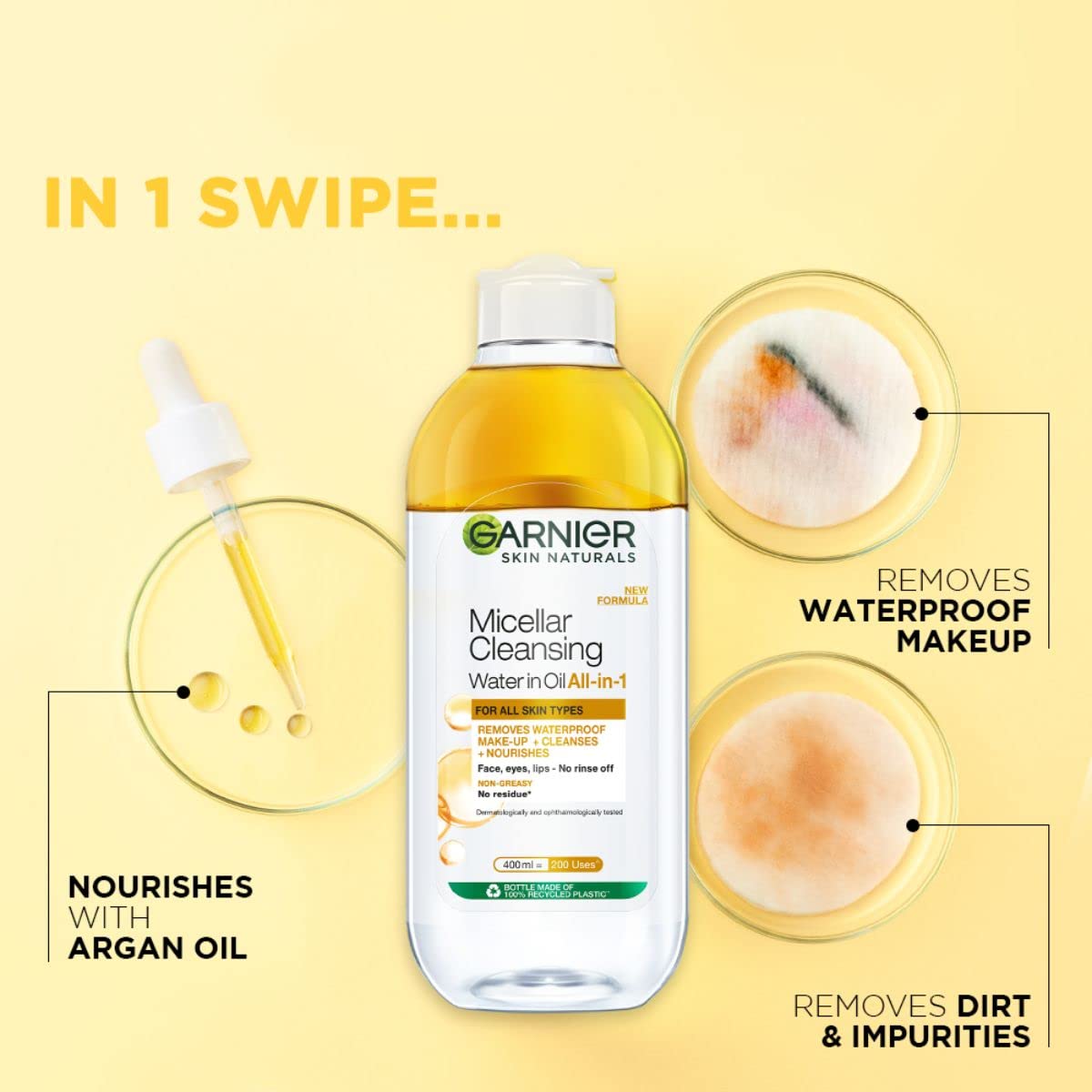 Garnier Bright Complete Vitamin C BB Cream 30g & Garnier Skin Naturals, Micellar Oil-Infused Cleansing Water, 125ml