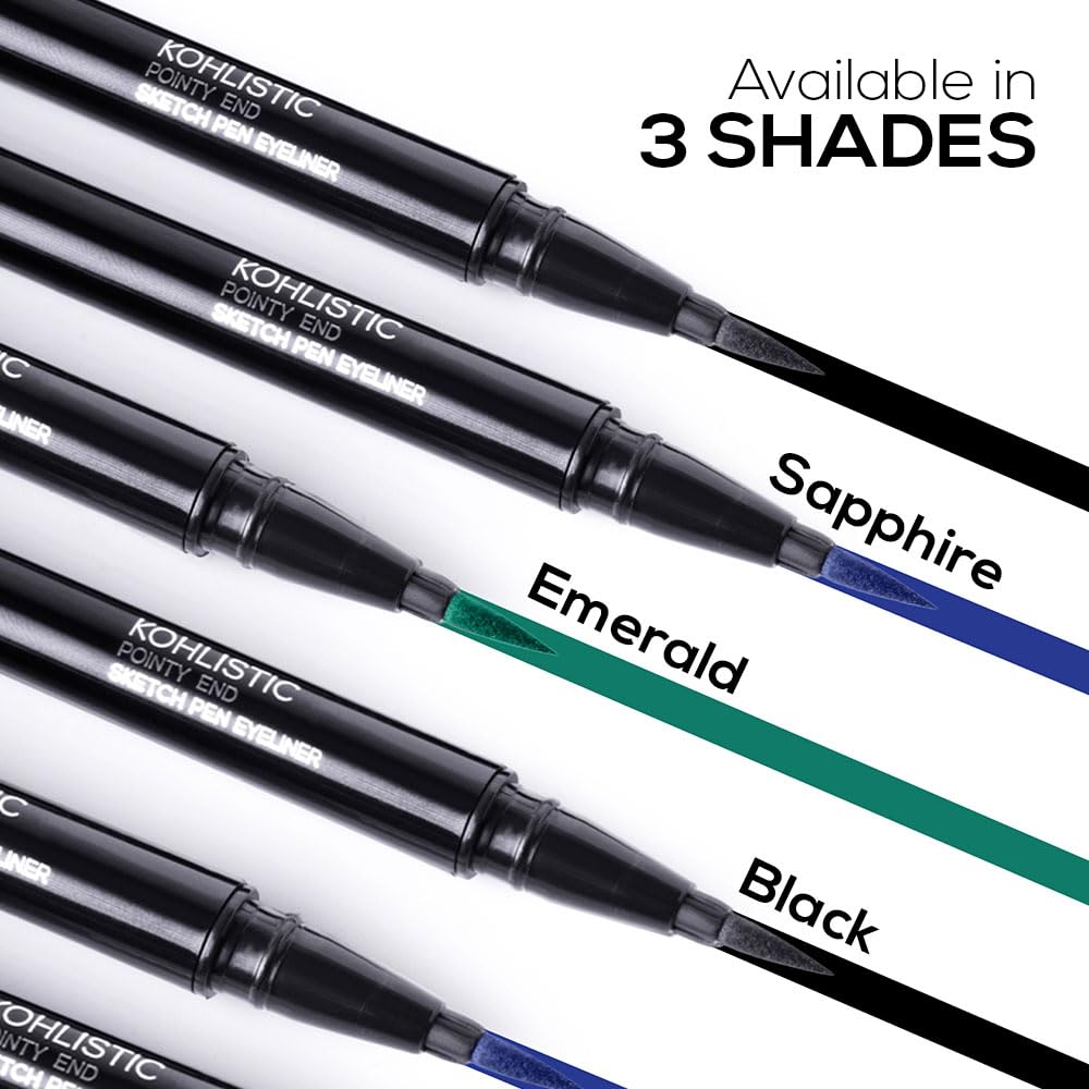 RENEE Pointy End Sketch Pen Smudge Proof Eyeliner - Matte Finish, Light Weight, Water Resistant, Long Stay Highly Pigmented with One Stroke Application Formula - Sapphire