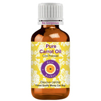 Deve Herbes Pure Carrot Oil (Daucus carota) Natural Therapeutic Grade Cold Pressed 30ml