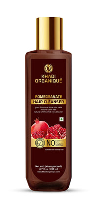 KHADI ORGANIQUE Pomegranate Hair Cleanser Natural UVA & UVB Rays Blocker (SLS & PARABEEN FREE) 200ML