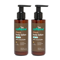 mCaffeine Deep Moisturizing Choco Body Lotion with SPF for Sun Protection (Pack of 2) | All Season Moisturizer for Body with Cocoa Butter & Shea Butter | Non-Sticky Body Lotion for Women & Men (300ml)