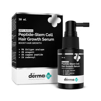 The Derma Co 20% Actives Peptide Stem Cell Hair Growth Serum-30Ml|With 9% Foligen Analupe|4% Anagain|3% Copper Peptide|1% Redensyl|Boosts Hair Growth|Promotes Healthy Scalp|For All Hair Types