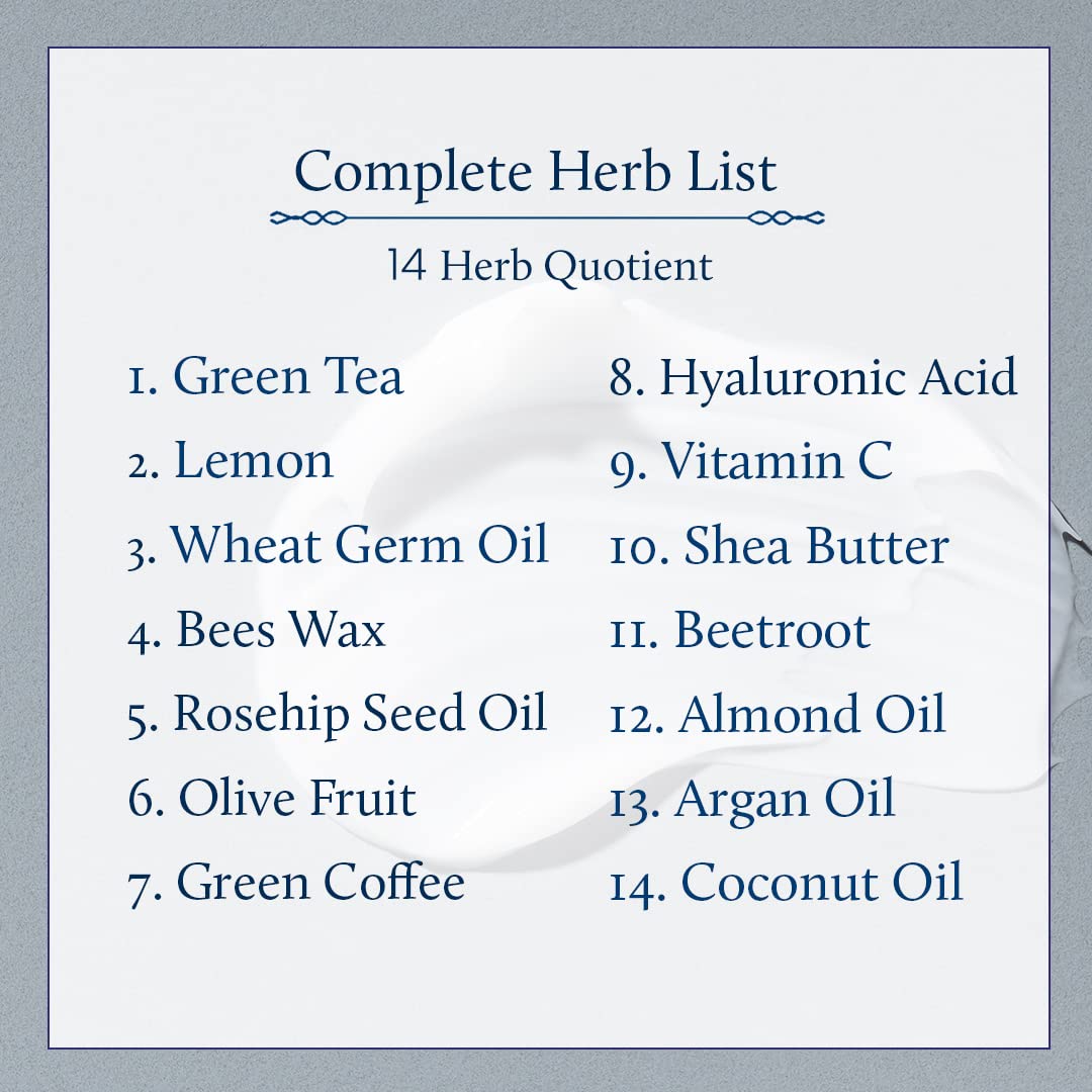 Blue Nectar Green Tea Face Cream Moisturizer for Oily Skin and Acne Prone Skin with Hyaluronic Acid, Vitamin C, Rosehip for Women and Men (14 Ayurvedic Herbs, 100ml)