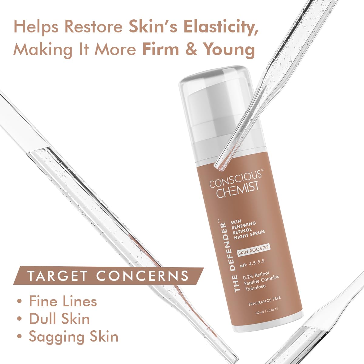 Conscious Chemist® Multi Peptide Retinol Anti Aging Lightweight Night Cream & Multi Peptide & 0.2% Retinol Serum | Anti Aging Kit | Reduces Fine Lines, Neck line,Boosts Collagen, Wrinkles | Pack Of 2