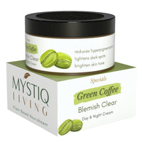 Mystiq Living Pigmentation Cream With Alpha Arbutin, Kojic Acid, Retinol & Niacinamide | Green Coffee Blemish Clear Cream for Dark Spots on Face - 50GM | Men & Women