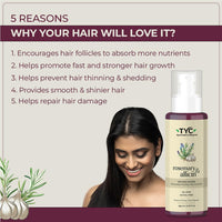 TYC - Trust Your Choice Rosemary and Allicin Water Hair Spray, Botanical Hair Mist for Hair Fall Control, Hair Growth and Scalp Health, Natural Anti-Hair Loss Treatment, 100 ml (Pack of 1)