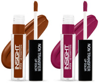 INSIGHT Non Transfer Matte Lip Color, 4Ml (01 Joyfull) & Matte Lip Color, 4Ml (17 Vintage)