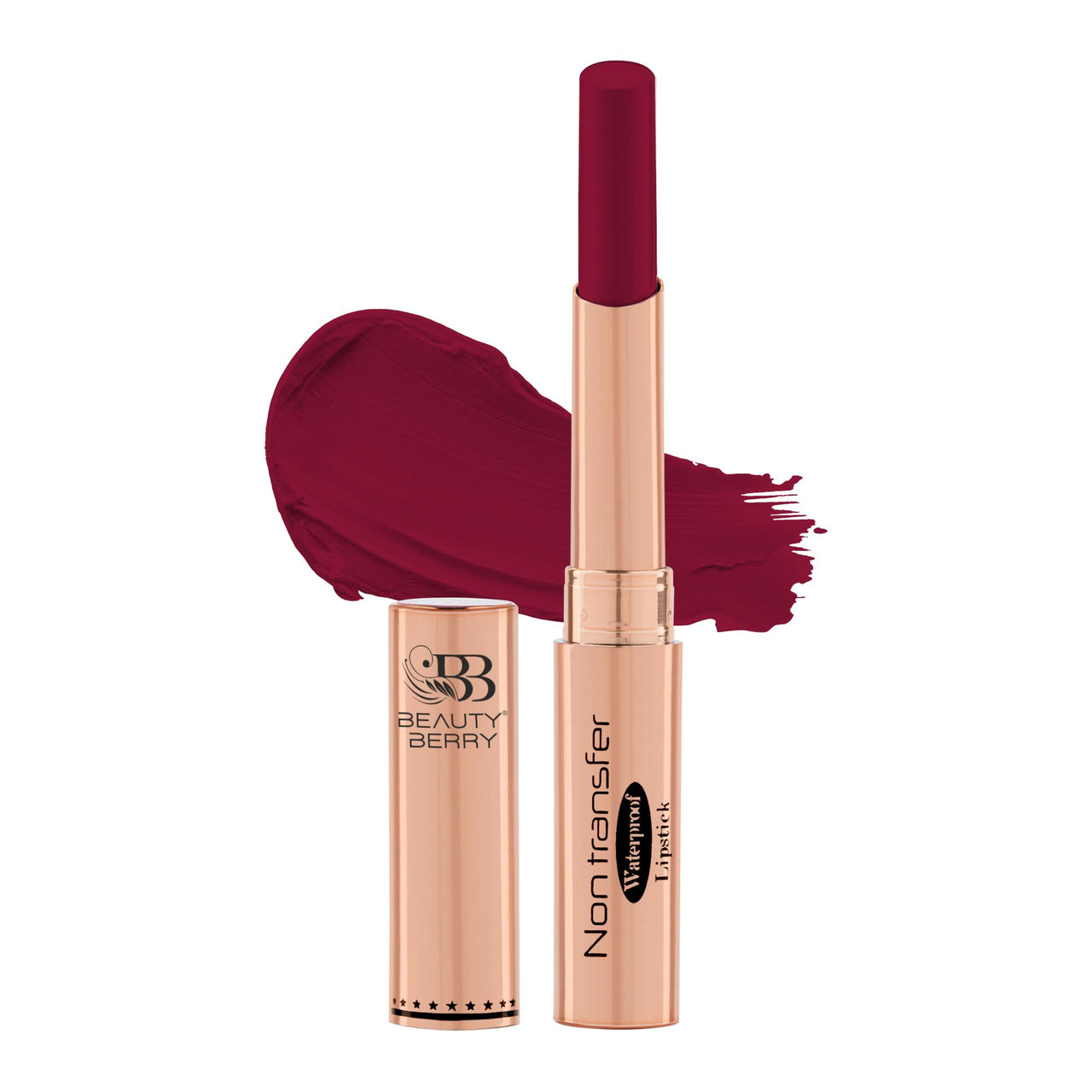 Beauty Berry Non Transfer Waterproof Lipstick, Long Lasting Smudge Proof Highly Pigmented Shades, (SEXY RED-03, 1)