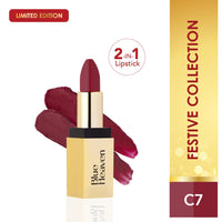 Blue Heaven 2 in 1 Festive Lipstick | Dual Shade | Ultra Lightweight Soft Matte Finish | Long Stay Comfort Wear Lipsticks for Women |C7| 4gm