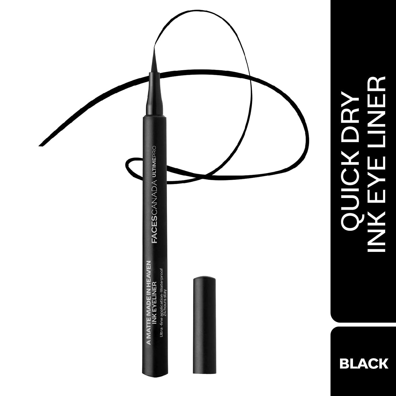 FACESCANADA Ultime Pro A Matte Made In Heaven Ink Pencil Eyeliner - Black, 1.2 Ml& Weightless Matte Lipstick - Buff Nude 05 (Brown), 4.5G