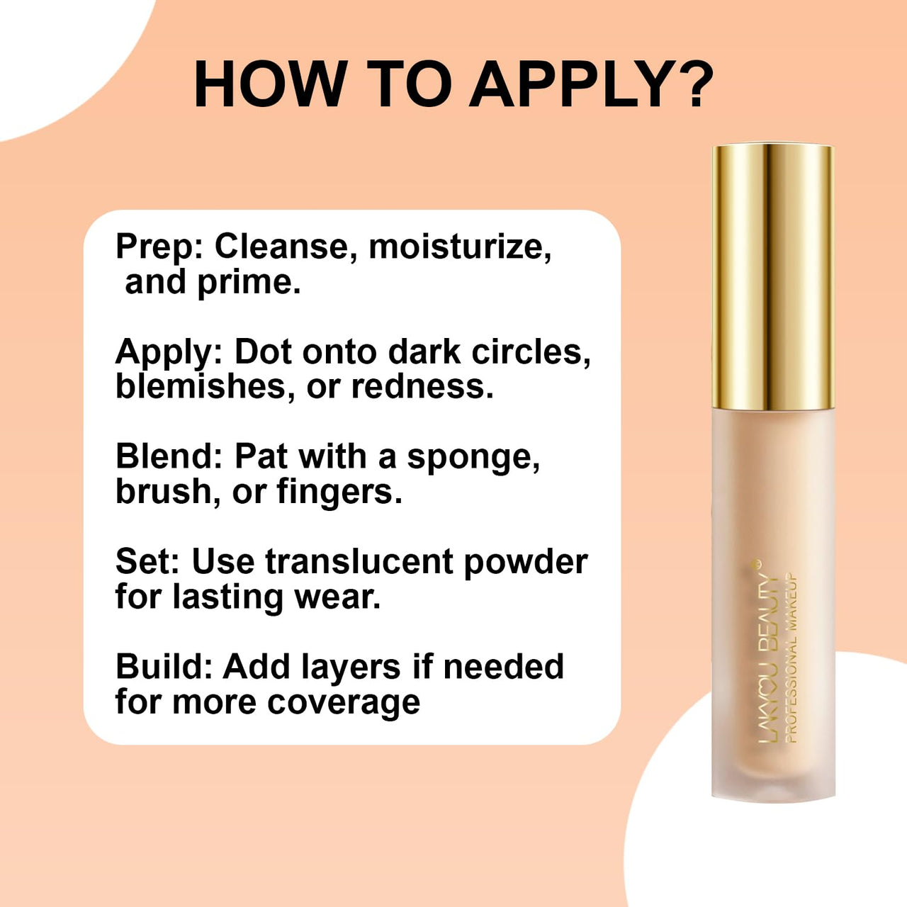 Lakyou Beauty High Coverage Liquid Concealers | Lightweight | Full Coverage | Smooth Finish | Long Lasting | Shade-04(Natural Nude) | 5.5ml