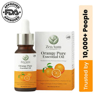 Zenaum Essences 100% Natural Orange Therapeutic Grade Essential Oil | 15ml (Pack of 2)| Mood Uplifting, Skin Brightening & Aromatherapy Sourced from Andhra Pradesh, India | GMP, ISO & IFRA Certified