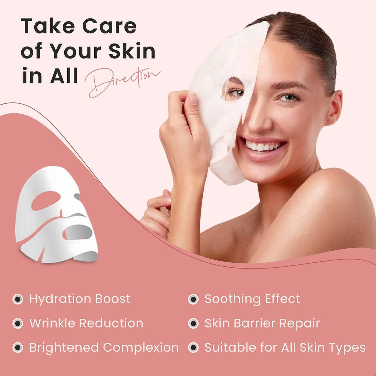 Bio Collagen Face Mask Overnight, Bio Collagen Face Mask, Bio Collagen Mask, Hydrating Overnight Hydrogel Mask, Pore Minimizing, Elasticity (1 count (pack of 1), Unscented)
