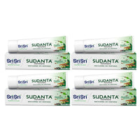 Sri Sri TATTVA shuddhta ka naam Sudanta Ayurvedic Herbal Toothpaste-All Natural,Fluoride Free Tooth Paste With Cloves,Cinnamon,Bakul & More-200G (Pack Of 4),For Kids & Adults | Fresh Breath