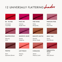 HYUE HydraMatte™ Liquid Lipstick | 2.2ml | Pink Ink Soft-Matte Long-Wear | Intense Color | With Jojoba, Almond & Gooseberry Extracts | Travel-Friendly | Precision Tip | 12 Bold Shades