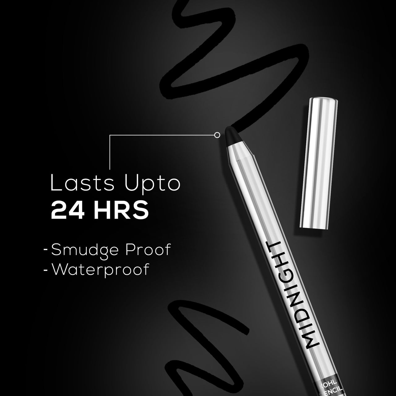 RENEE Midnight Kohl Pencil - Smudgeproof And Waterproof Kajal - 1.5Gm And Renne Very Matte - Pack Of 4 Matte Lipsticks | Intense Color Pay Off, Multicolor
