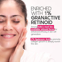 Cos-IQ 1% Vitamin A Granactive Retinoid Emulsion Face Serum | Vit-A Anti Ageing Night Cream Serum for Wrinkles, Fine Lines & Acne | For Women & Men | 30ml