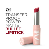 ZM Transfer-Proof Power Matte Bullet Lipstick, Vegan, 3.2 g (Marvellous Mauve)