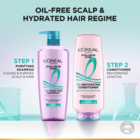 L’Oréal Paris Hyaluron Pure 72H Purifying Shampoo, For oily scalp & dry hair with salicylic and hyaluronic acid, 800 ml