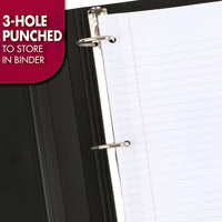 Mead Loose Leaf Paper, Notebook Paper, Wide Ruled Filler Paper, Reinforced, 8 x 10.5, 100 Sheets (15006), White Pack of 1