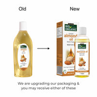 INDUS VALLEY Roghan Badam Sweet Almond Oil for Hair & Skin No Mineral Oil & Sulphate - Set of 2 (100ml*2=200ml)