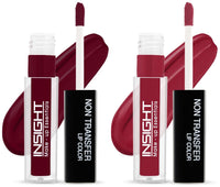 INSIGHT Non Transfer Matte Lip Color, 4Ml (12 Red Room) & Matte Lip Color, 4Ml (20 Royal)