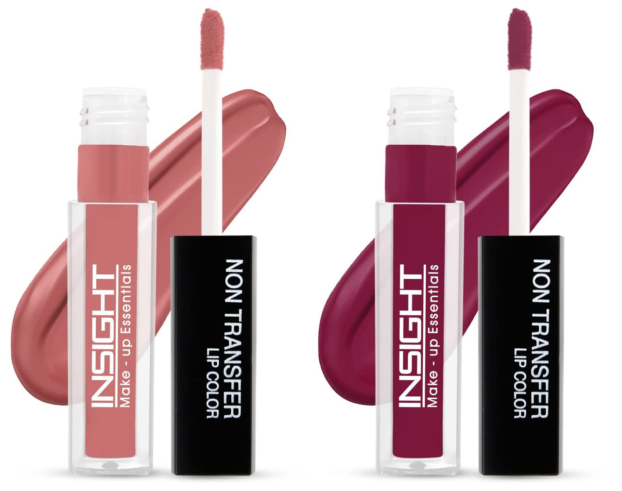 Insight Non Transfer Lip Color Matte, 4ml (LG40=27) & Non Transfer Lip Color, 4ml (19 Dive)