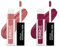 Insight Non Transfer Lip Color Matte, 4ml (LG40=27) & Non Transfer Lip Color, 4ml (19 Dive)