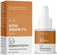 DERMATOUCH Alpha Arbutin 2% Serum | Best For Pigmentation & Dark Spots Reduction | Suitable To All Skin Types | For Both Men & Women | 18ml