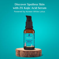 Pilgrim 2% Kojic Acid Serum for face (30 ml) with 1% Alpha Arbutin & Korean White Lotus For Acne & Darks spots| Anti-pigmentation Face Serum For Men & Women | For All Skin Types