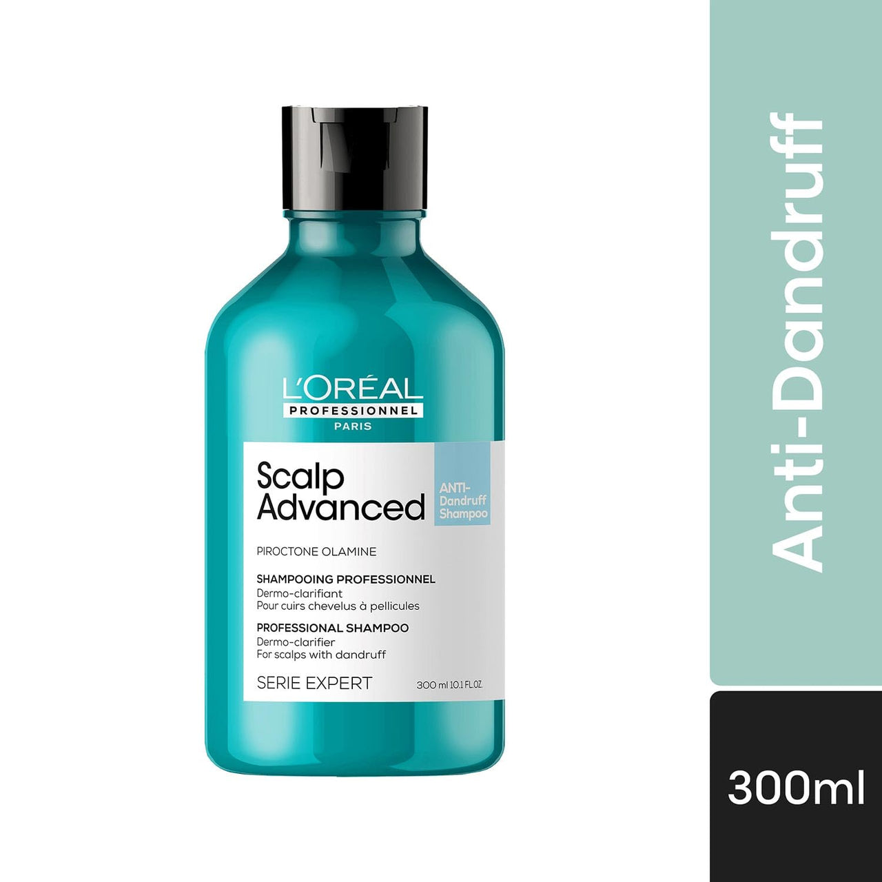 L’Oréal Professionnel Scalp Advanced Anti-Dandruff Dermo-Clarifier Shampoo 300ml | Removes Dandruff & Gently Clarifies the Scalp with Piroctone Olamine | For Men & Women