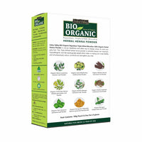 INDUS VALLEY Bio Organic Herbal Henna Powder Rich Colour and Lustrous Shine (200g+50g, Green)