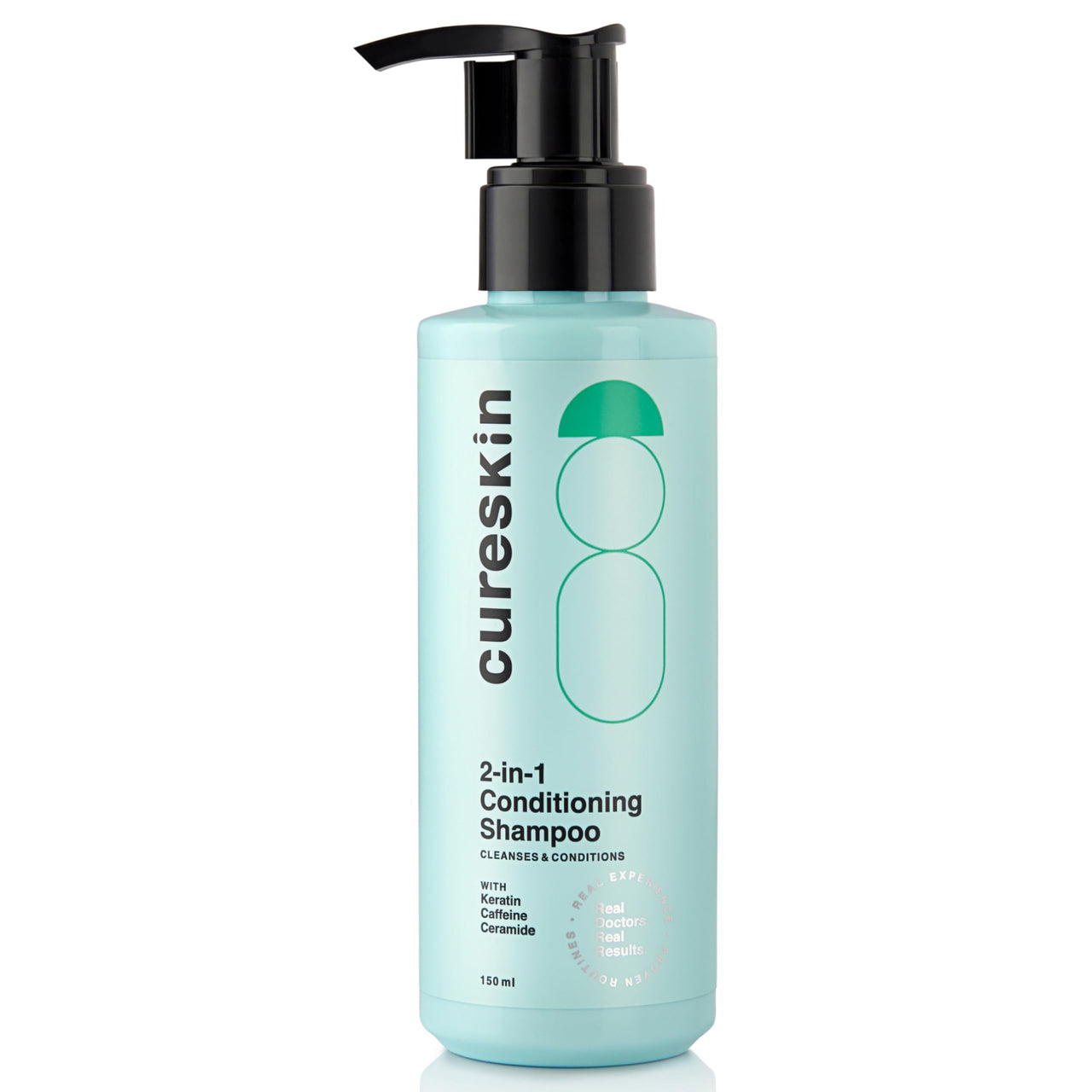 Cureskin 2 in 1 Shampoo with Conditioner | Conditioner with Shampoo for Women and Men | Cleanses and Conditions with Keratin, Caffeine and Ceramide, 150 g (Pack of 1)