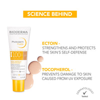 Bioderma Photoderm Aquafluide Claire Sunscreen SPF 100+ PA++++ | Tinted Sunscreen | 8H Hydration for Normal to Combination Skin | UVA & UVB Protection | Ultra Light & Moisturizing Texture, 40ml