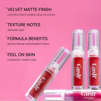Gush Matte Liquid Lipstick My Own Muse (2.8 Ml)| Creamy And Pigmented | Long Lasting Transferproof Formula | Vitamin E & C To Nourish And Plump Lips | For All Skin Types