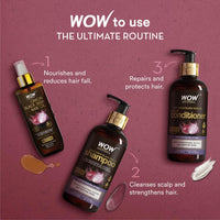 WOW Skin Science Ultimate Onion Oil Hair Care Kit for Hair Fall Control - Shampoo 300ml + Conditioner 300ml + Onion Hair Oil 200ml