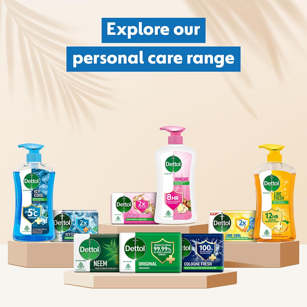 Dettol Intense Cool Bathing Soap Bar with Menthol (Buy 4 Get 1 Free - 125g each), Combo Offer on Bath Soap