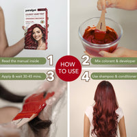 Paradyes No Bleach Cherry Coke Glossy Hair Tint, Ammonia-Free Formula for Natural Black Hair, Visible on Natural Black Hair, Includes Anti-Fade Conditioner for Long-Lasting Shine, 6.6 True Red