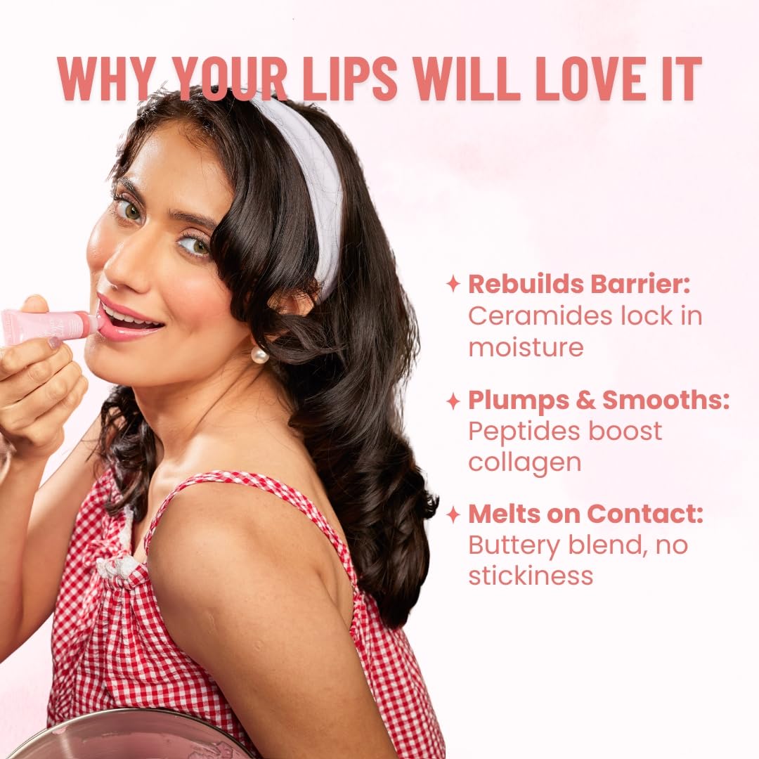 THE SKIN DIET COMPANY Lip Balm - Betty's Bliss|Hydrating & Plumping Tinted Lip Balm | Intensive Repair with Tripeptides, Shea Butter for Dark & Pigmented Lips (10ml)
